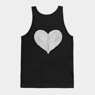 Black and white heart design | Tank Top